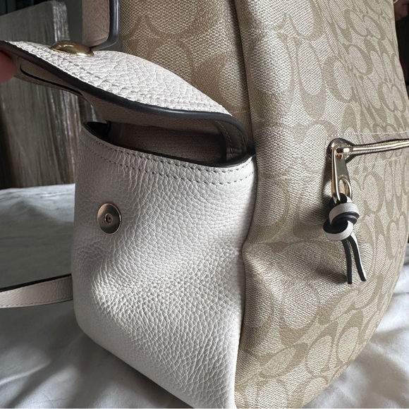 Coach Tan and Cream Pennie Shoulder Bag - Picture 5 of 10